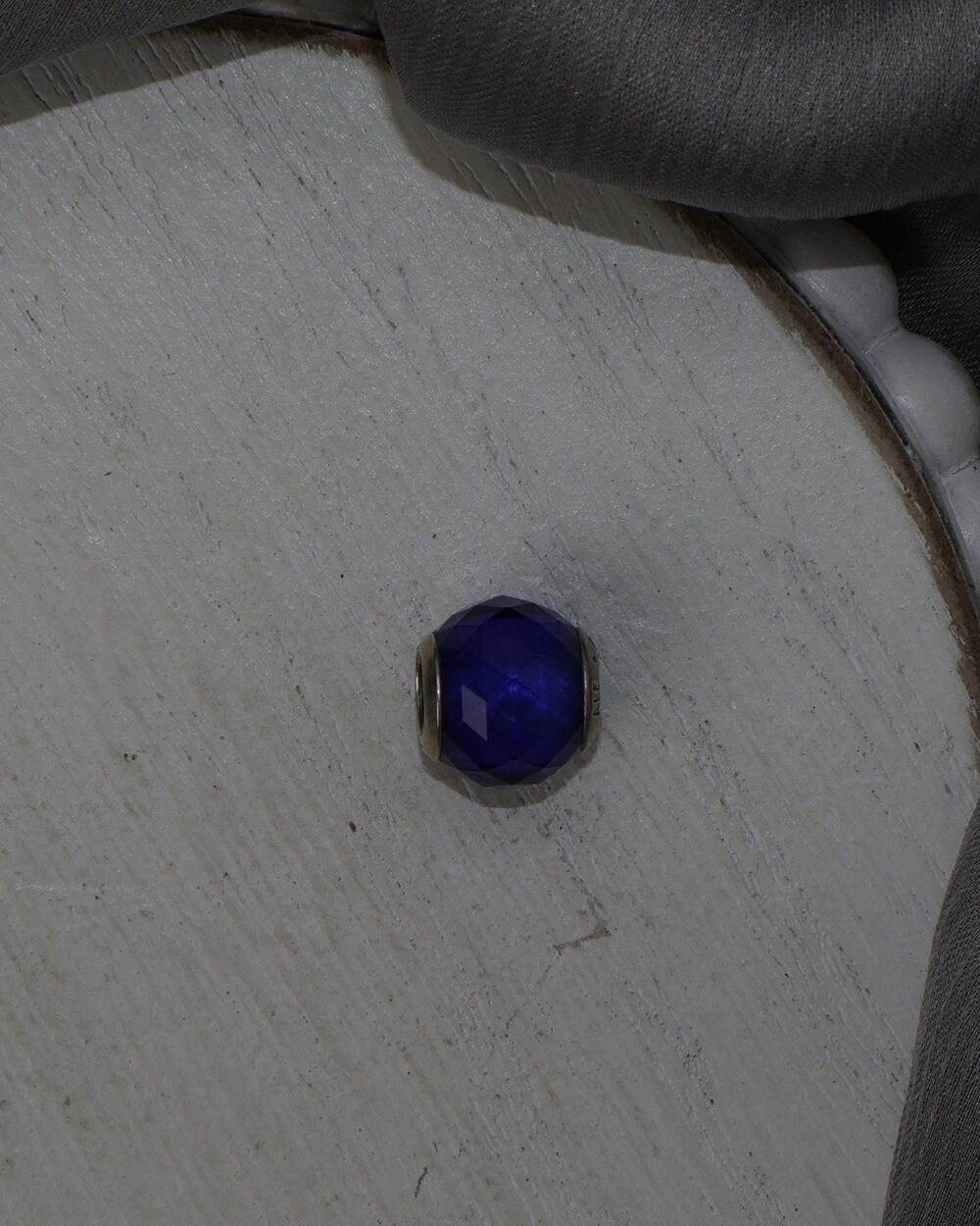 Pandora Sterling Silver Royal-Blue Geometric Charm 2.2G / 0.4in